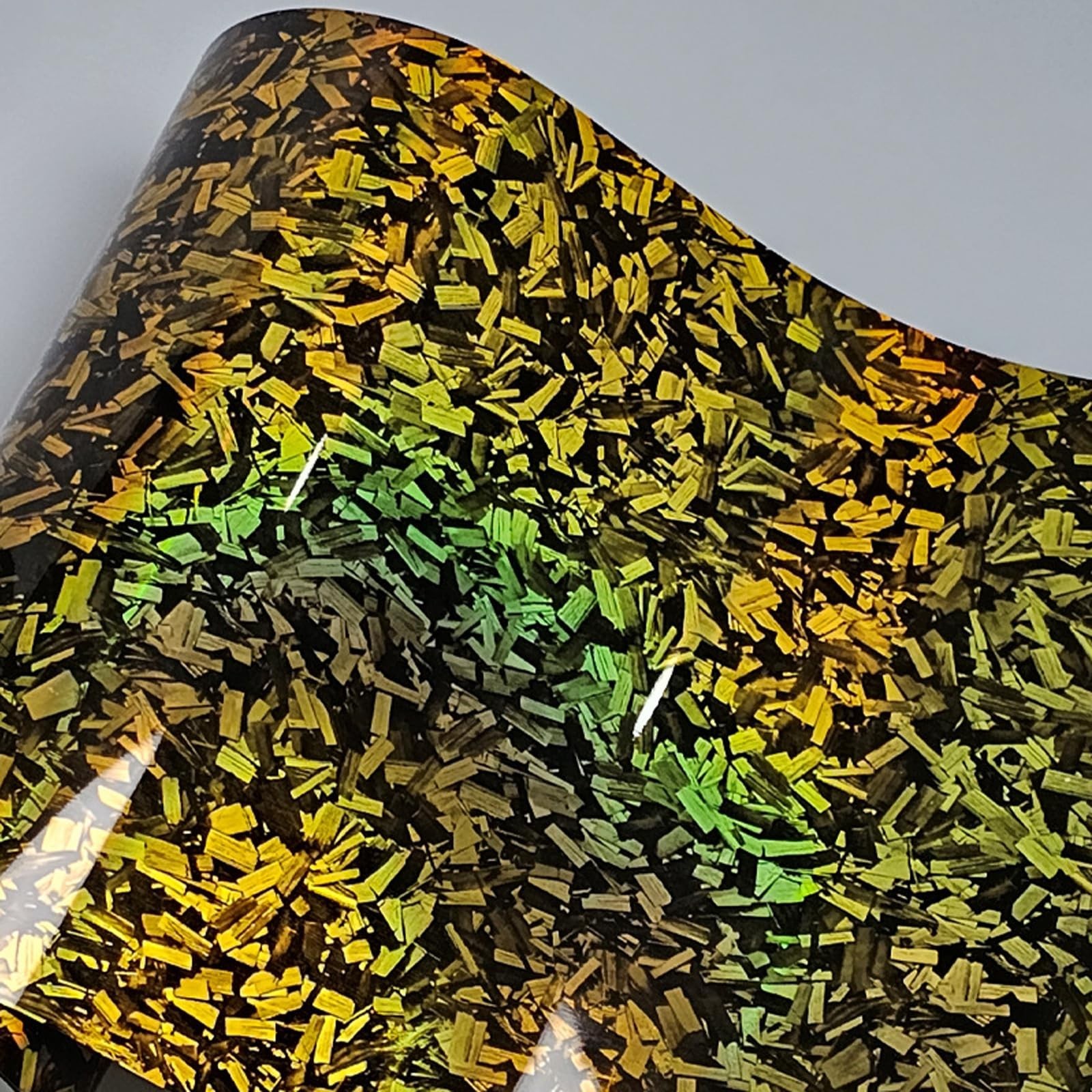 Gold Forged Gloss Carbon Fiber Car Vinyl Wrap Roll Air Release Adhesive Film …