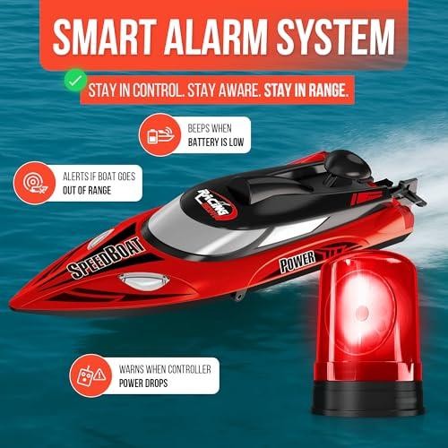 REV-UP RC Boat with Travel Bag – 21 MPH Fast RC Boats for Adults, Hobby-Grade Re