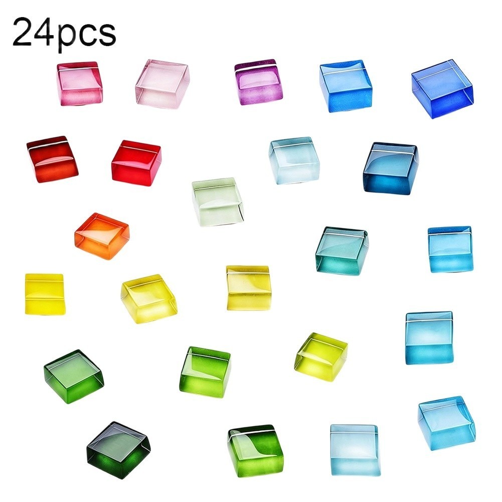 Handmade Colorful Glass Mosaic Fridge Magnets 1.5×1.5×0.6 cm for Home Workspace