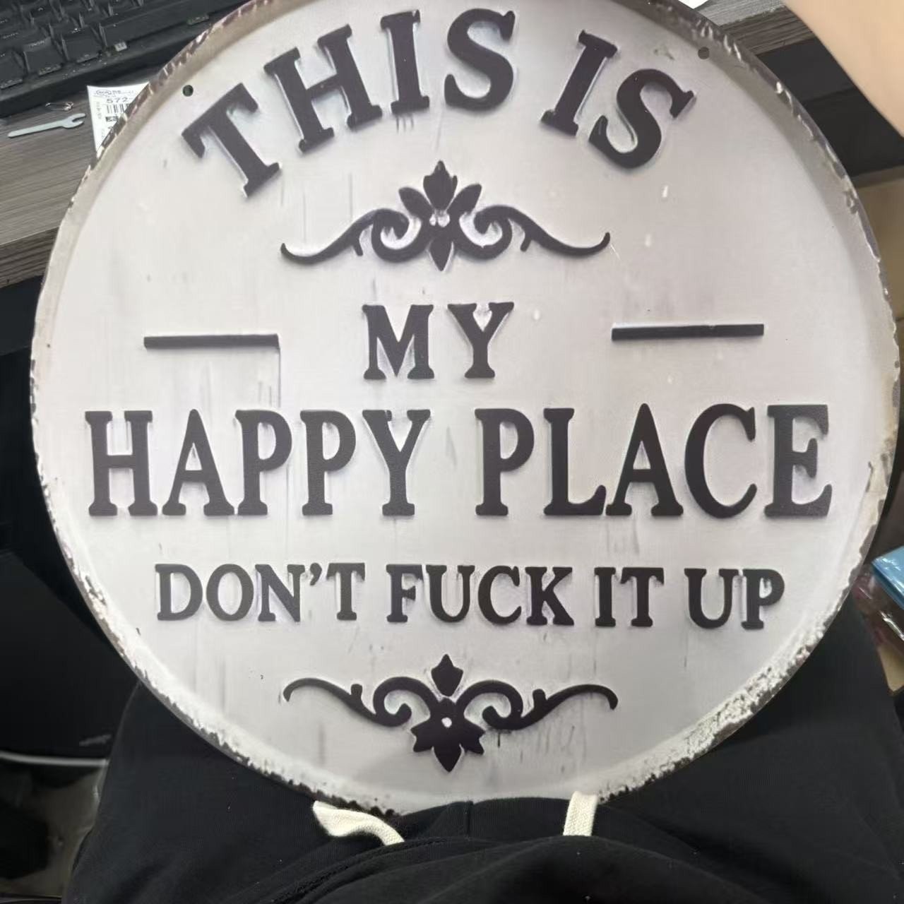 This Is My Happy Place Don’t F It Up Man Cave Metal Sign Rustic Man Cave USA