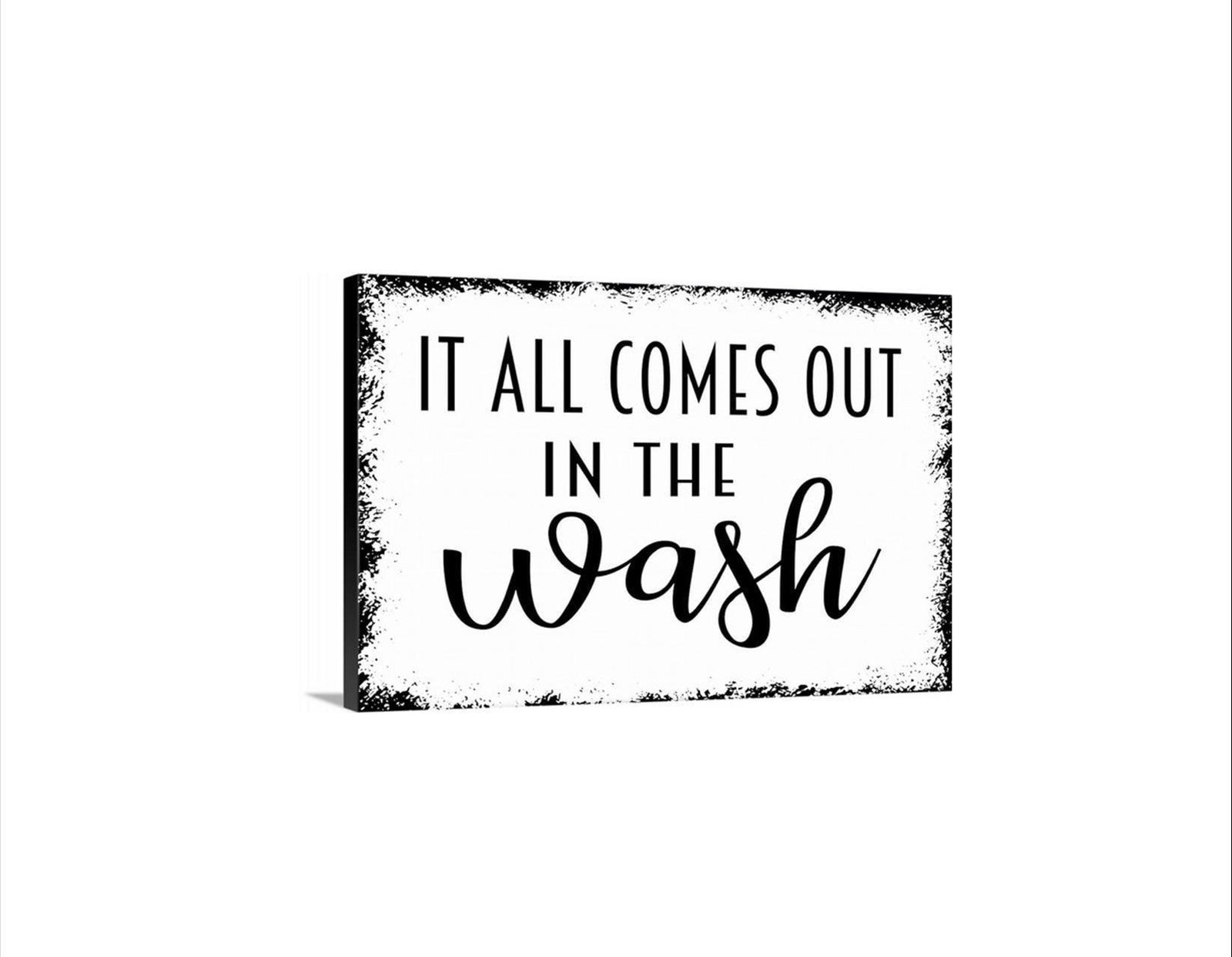 It All Comes Out In The Wash Sign Laundry Room Wall Decor | Funny Rustic