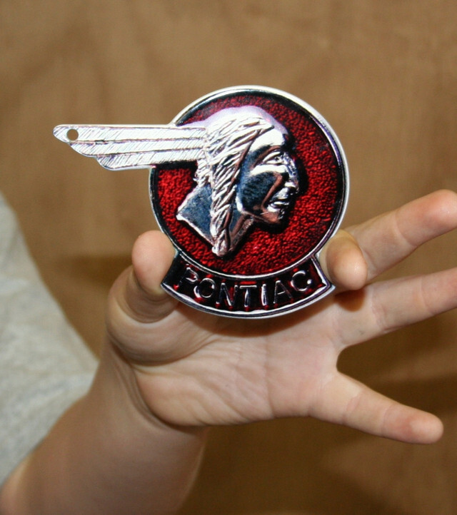 Pontiac Chief Head Vintage Emblem Steel Sign