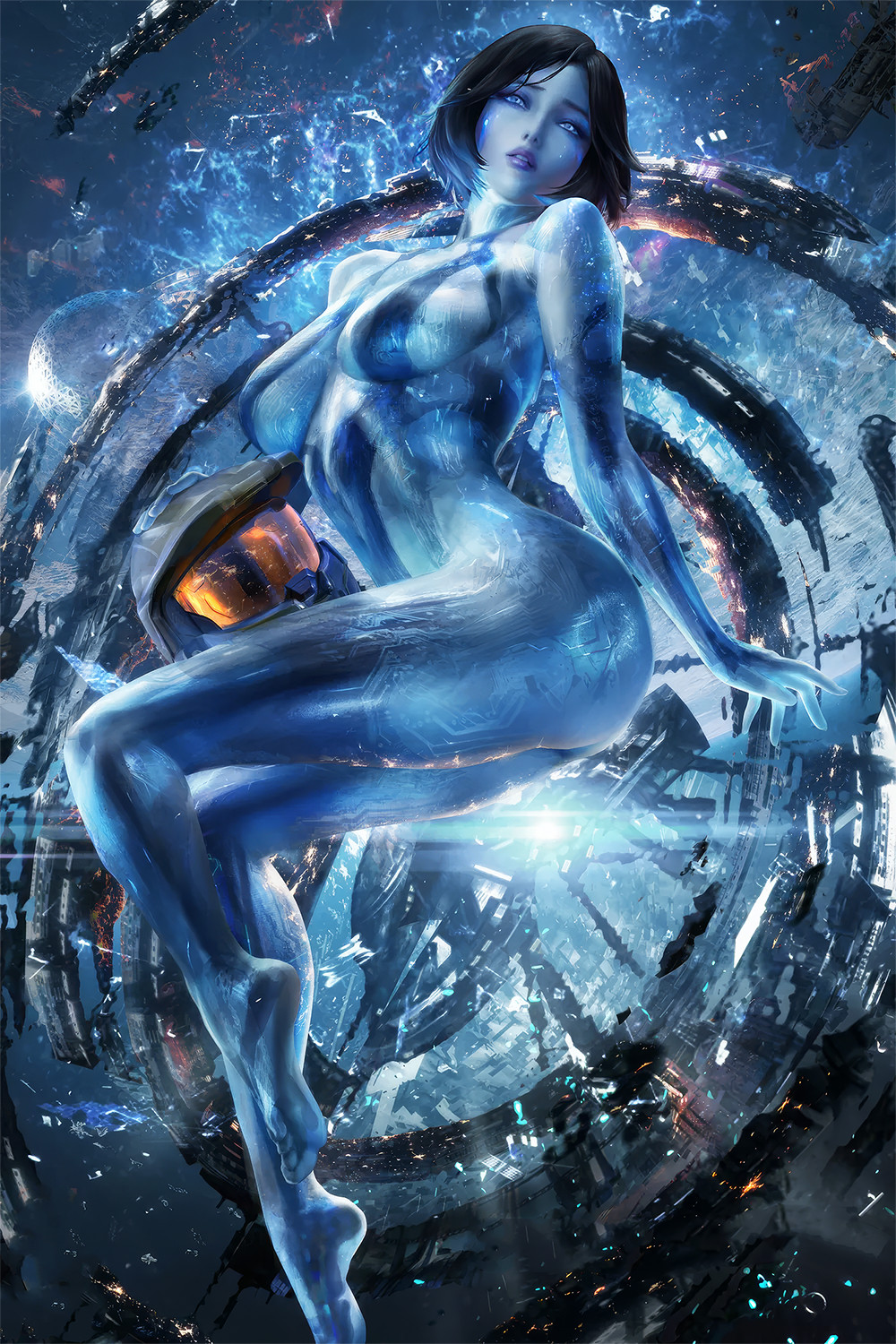 Cortana Halo Poster Gaming Fan Gift