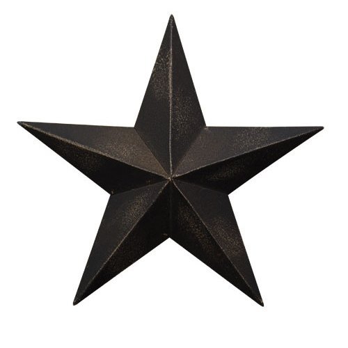12” Wall Decor 12-Inch Antique Black Barn Star