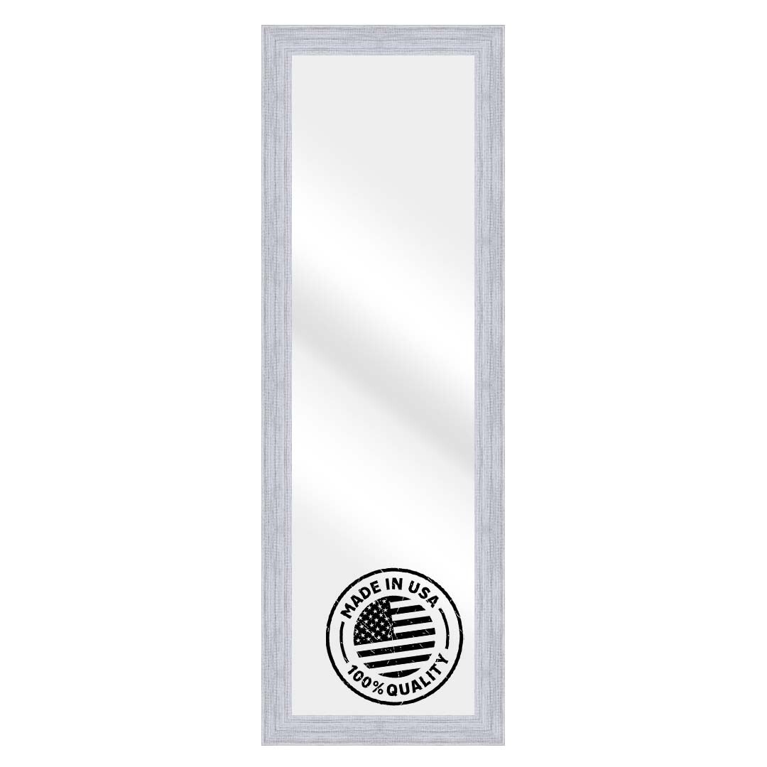 Mirror and Frame Handmade Prismis Rectangular Mirror Gray White Finish Modern