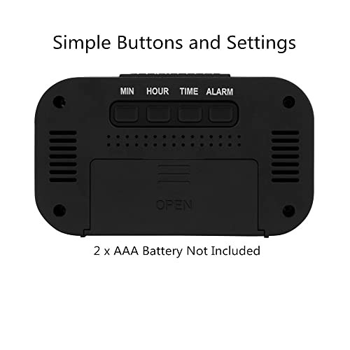 FAMICOZY Small Digital Travel Alarm Clock,Simple Operation,Easy to