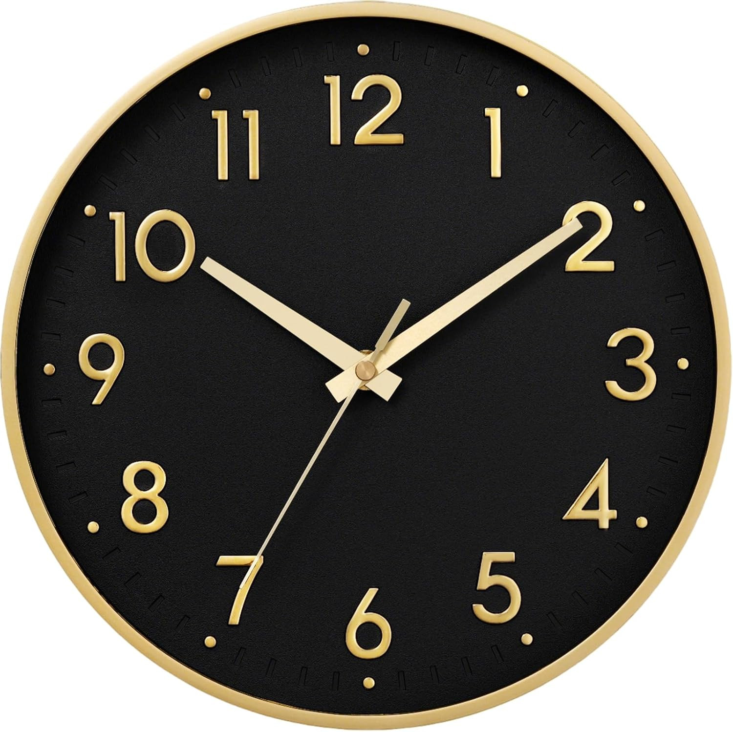 Wall Clock 8 Inch, Wall Clocks Battery Operated Silent Non-Ticking Modern Analog