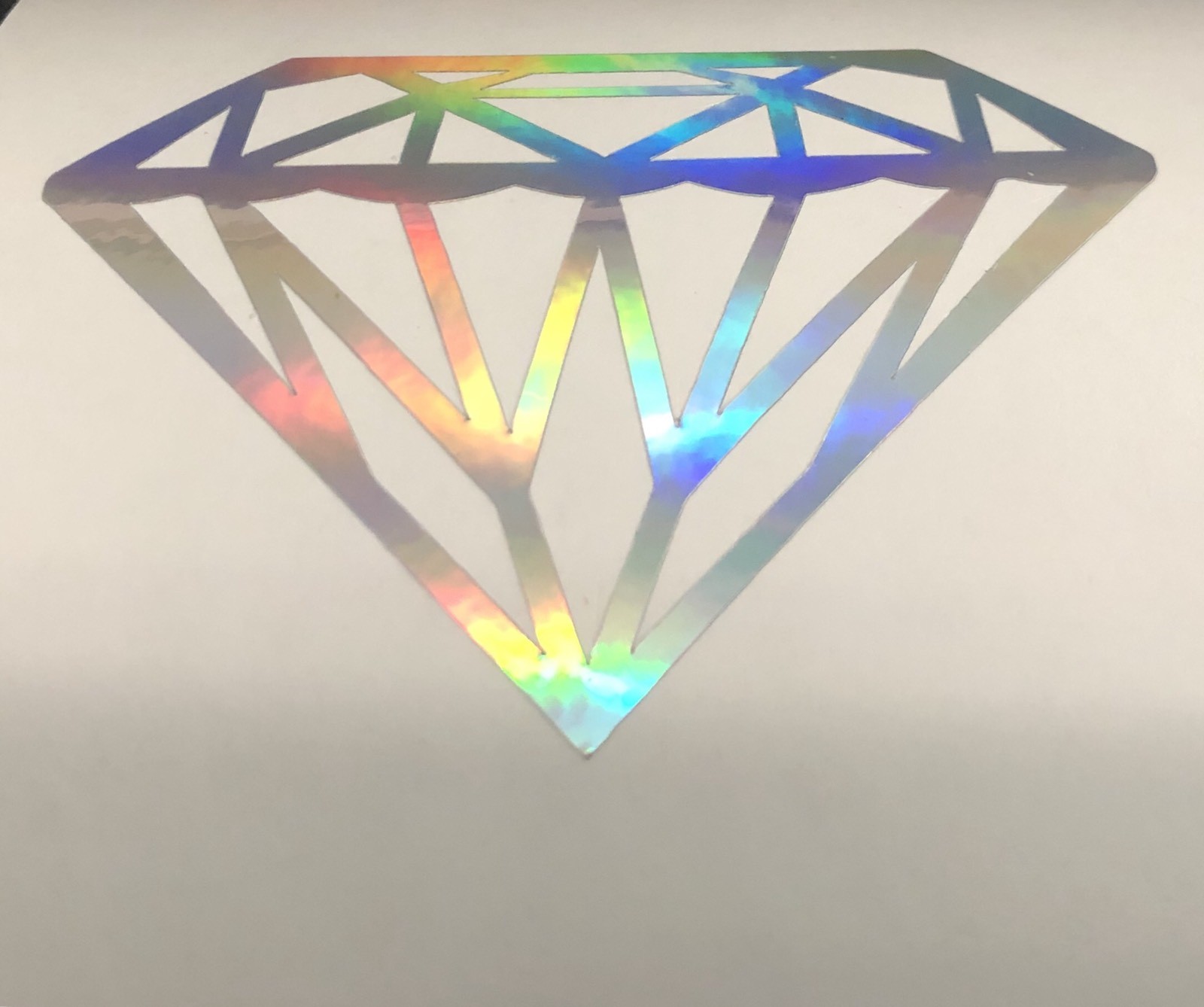Diamond Decal Car Window Vinyl Jewel Love Laptop Sticker NEO CHROME OIL SLICK