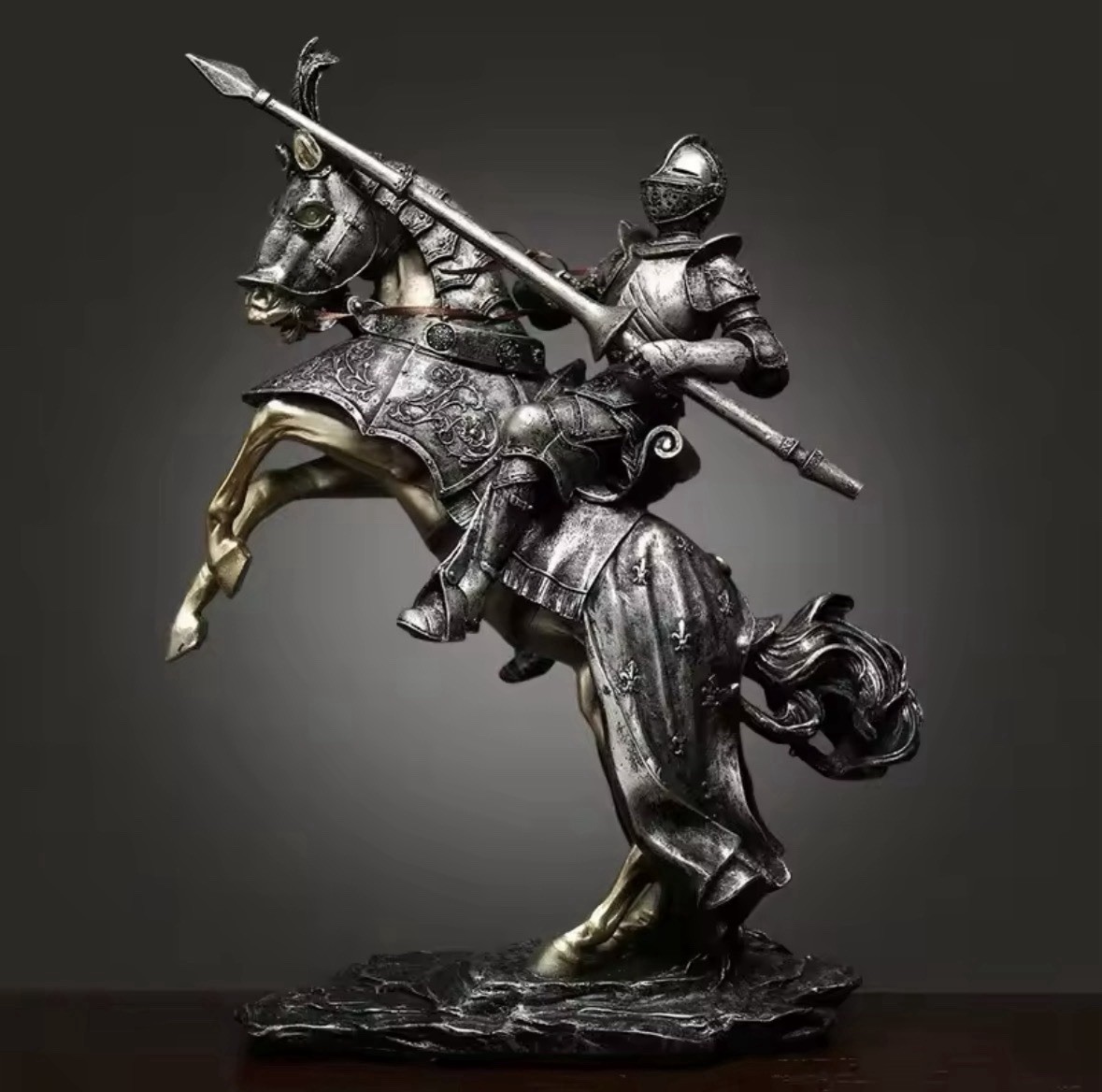 European Knight Armor Character Resin Craft Figurines Statue Home Decorate