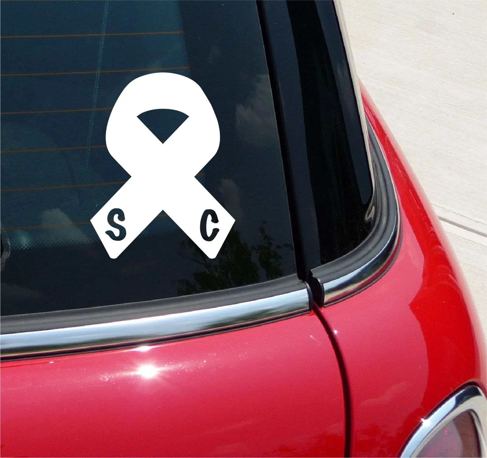 SKIN CANCER RIBBON DECAL STICKER AWARENESS FIGHT CURE HEALTH CAR TRUCK