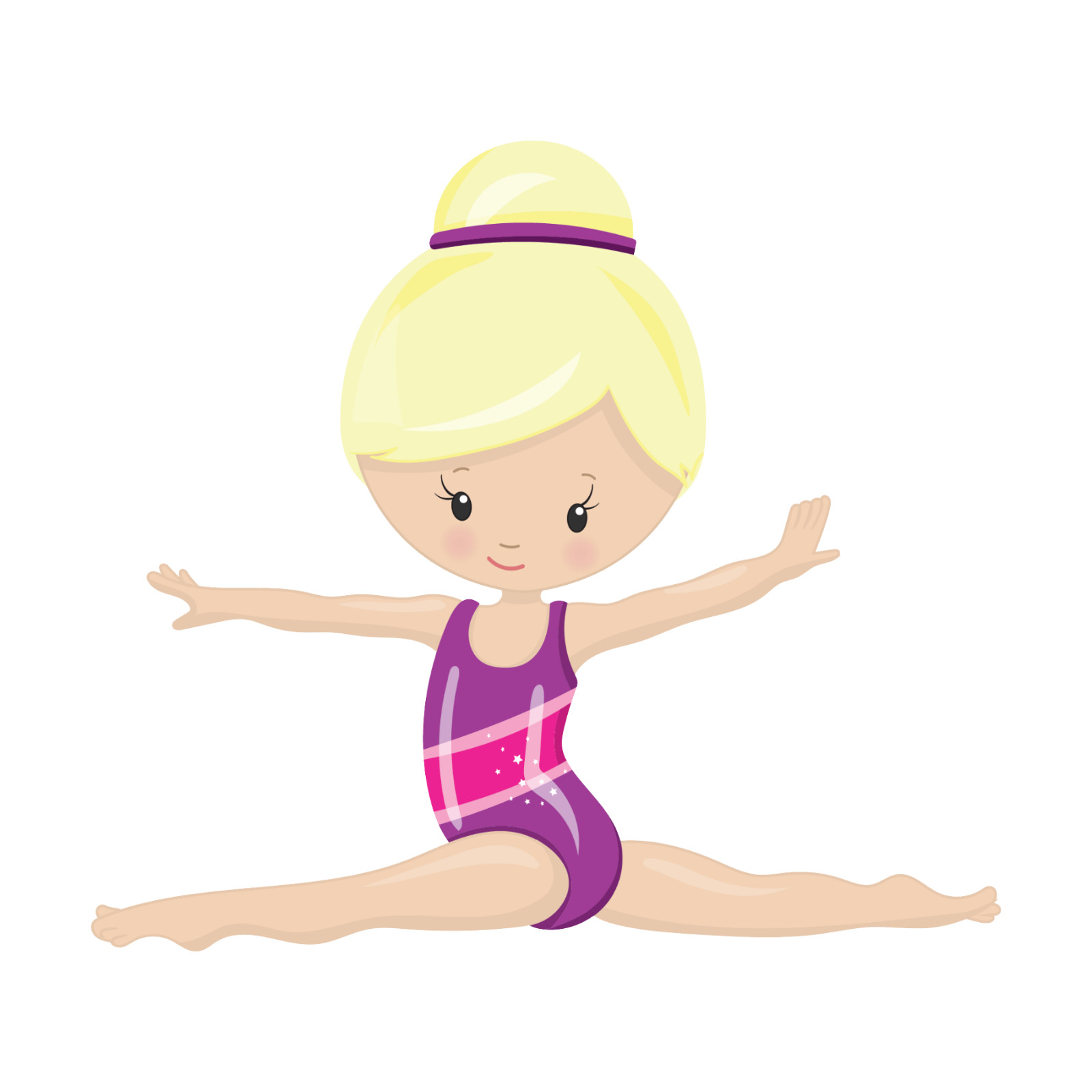Personalized Gymnastics Girl Sticker – Custom Name & Character Style