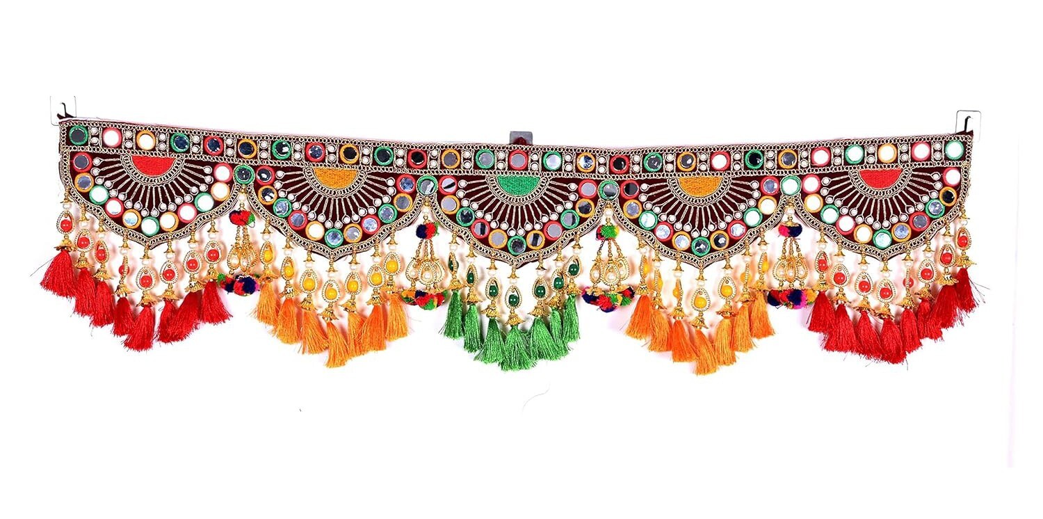 Traditional Multi Zula Pearl Beads for Main Entrance Door ( Size: 36 x 8 inch )