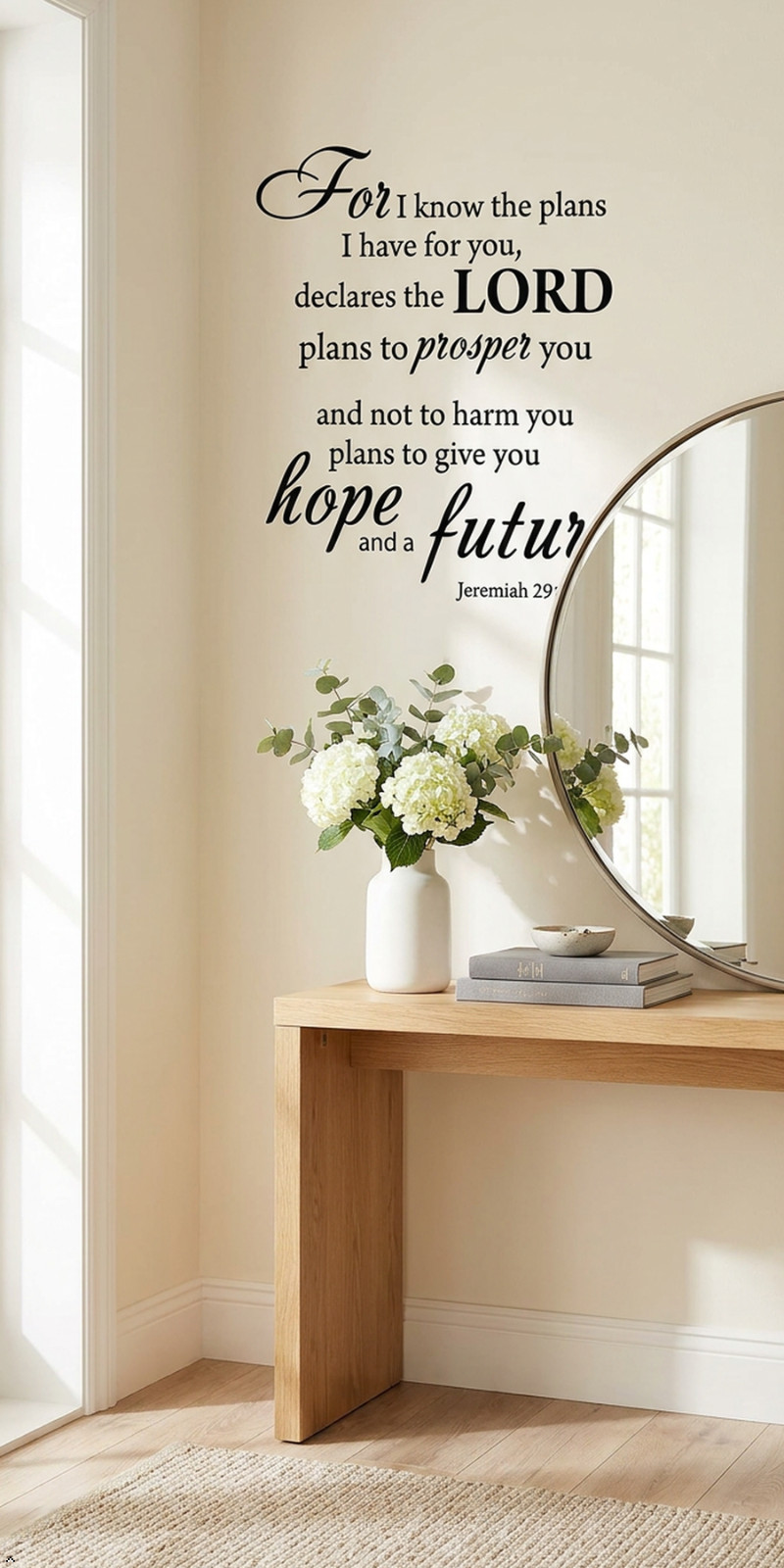 Jeremiah 29:11 Quotes Sayings Words Art Decor Lettering Vinyl Wall Bible Verse