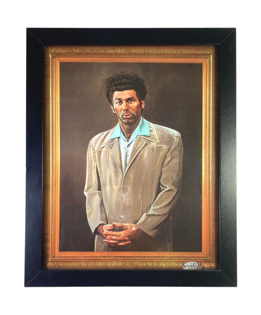 KRAMER Self Portrait 8″x10″ Print “Framed in Black Wood” Seinfeld Picture, New