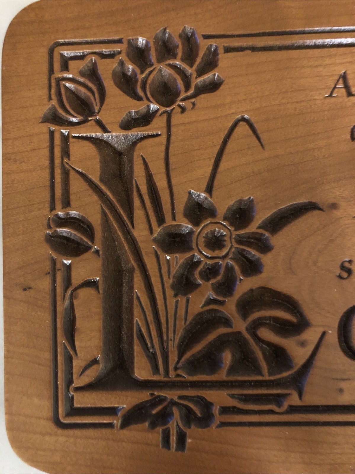 P. Graham Dunn Amish Cherry Wood Wall Plaque Joshua 24:15 WE WILL SERVE THE LORD
