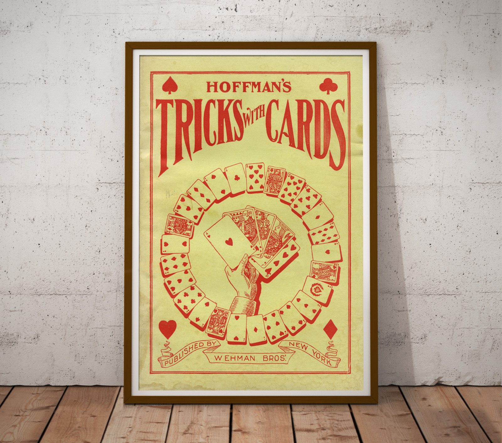 1930 Hoffman’s Tricks with Cards Print – Magic – Magician – Vintage Style