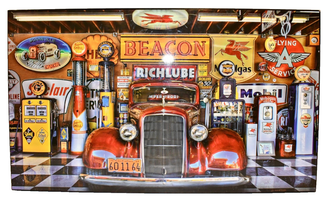 Open Road At Your Service by Linda Berman Hot Rod Wall Art Print Picture 29″x17″