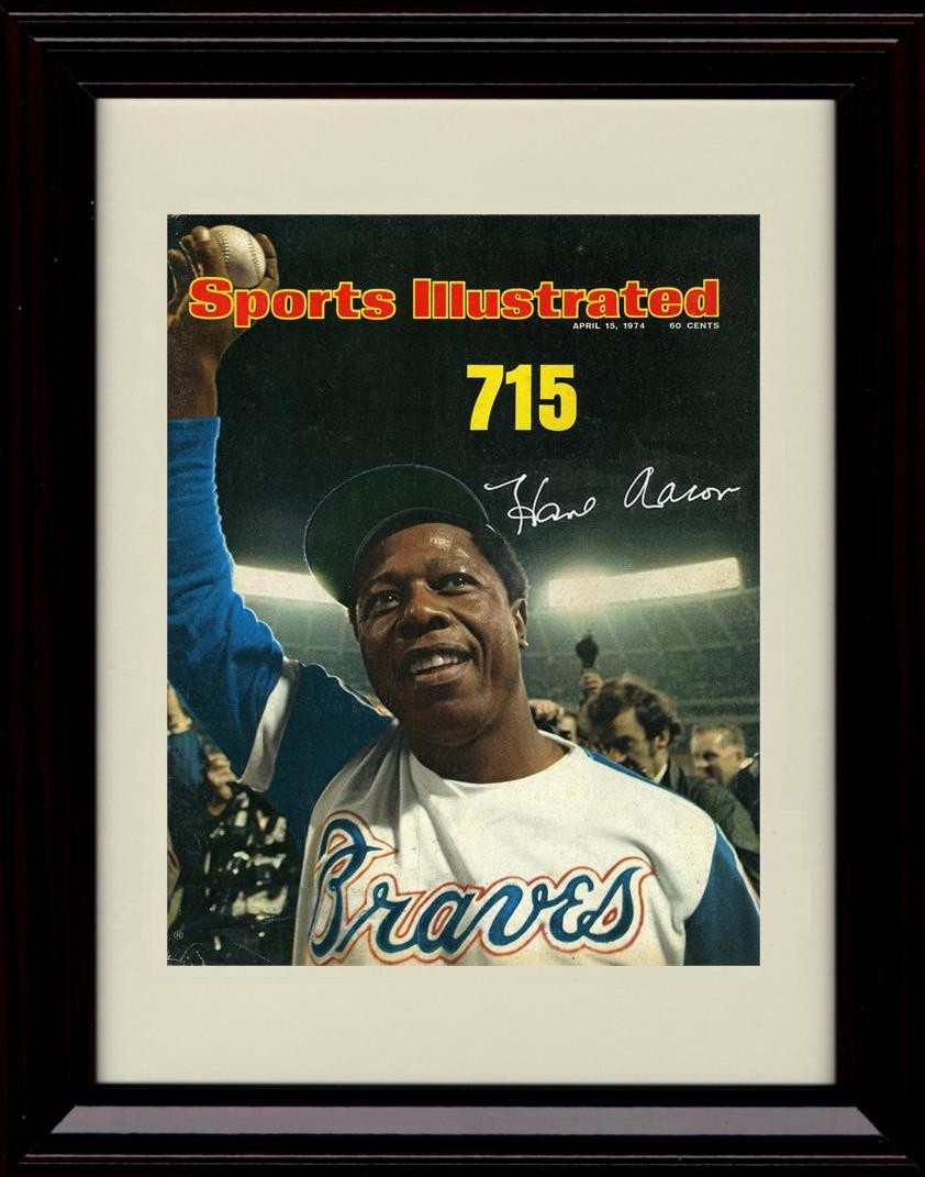 Hank Aaron Framed 8×10 Print – Atlanta Braves – 4/15/1974 Sports Illustrated