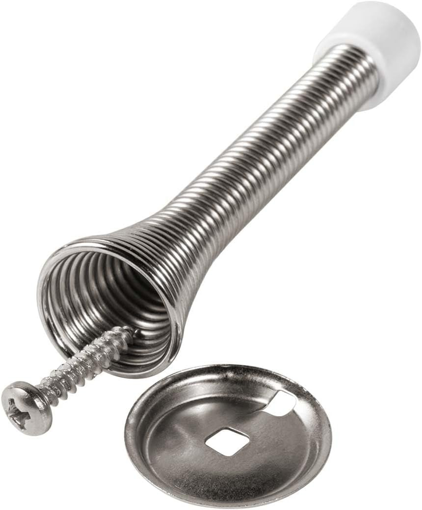12 Pack Spring Door Stops 3 1/4 Inch Flexible Heavy Duty Spring Door Stopper wit