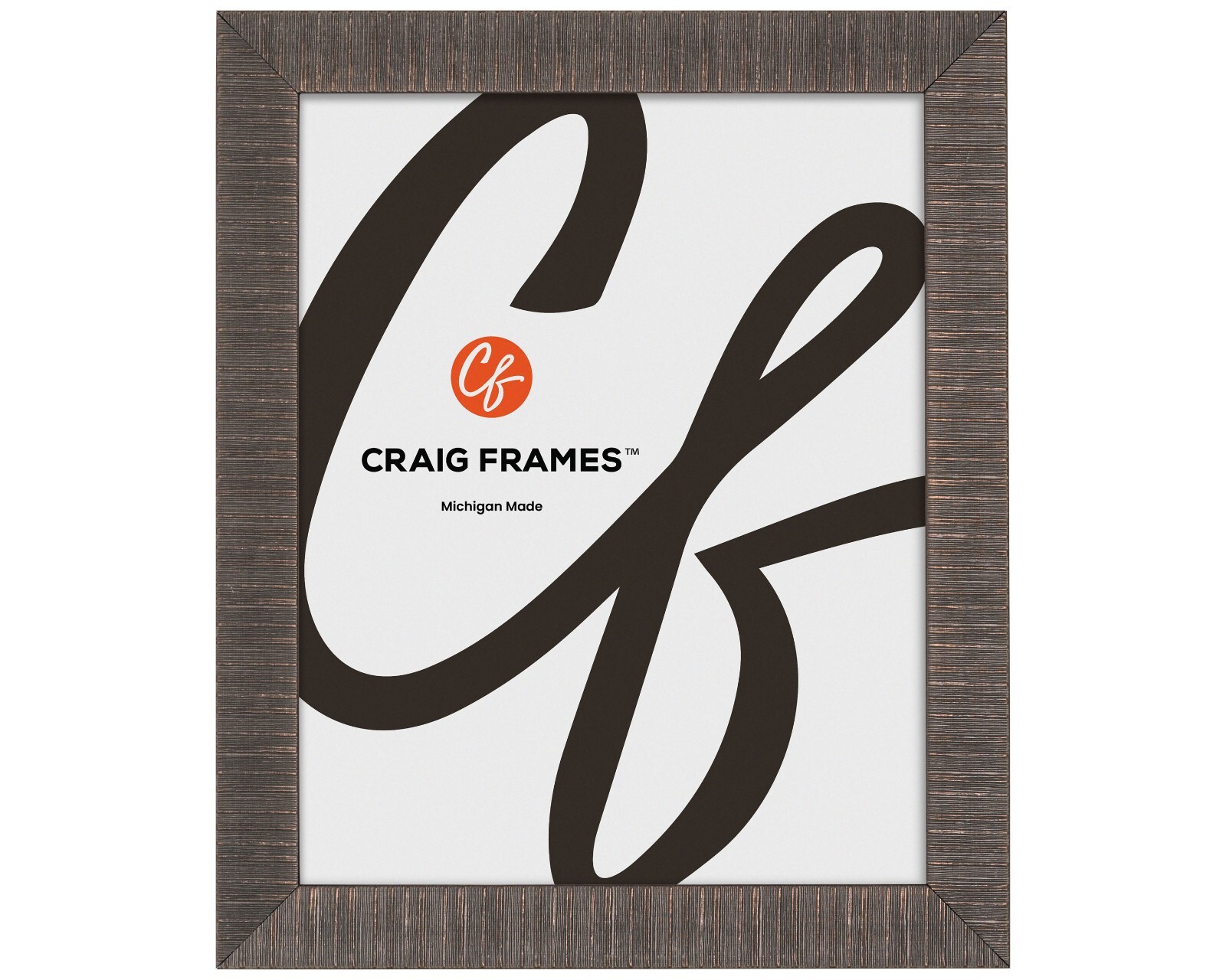 Craig Frames Linear, 1 Inch Wide Tarnished Bronze Picture Frame