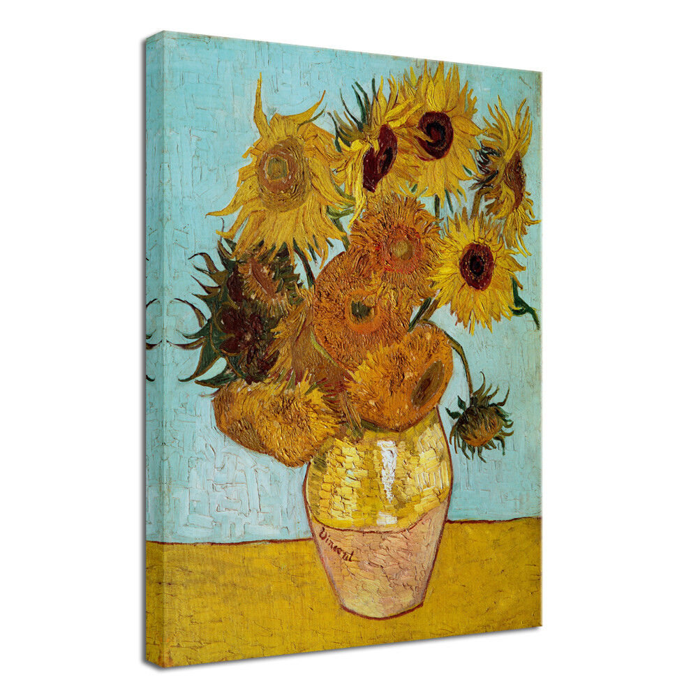 Canvas Print Van Gogh Painting Repro Home Decor Wall Art Sunflower Orange Framed