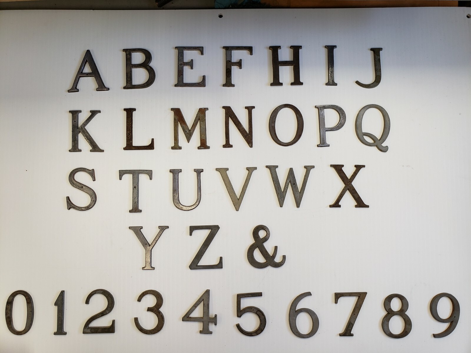 Metal Letters and Numbers 2 inch long Roman Font price per letter*