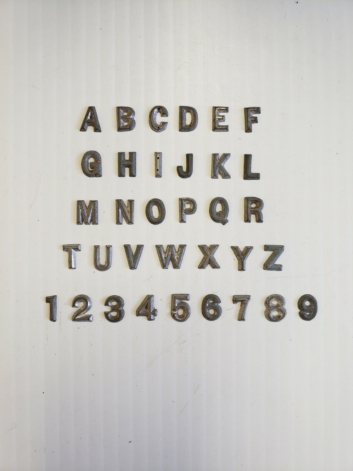 Metal Letters and Numbers 3/8 inch Straight Font price per letter*