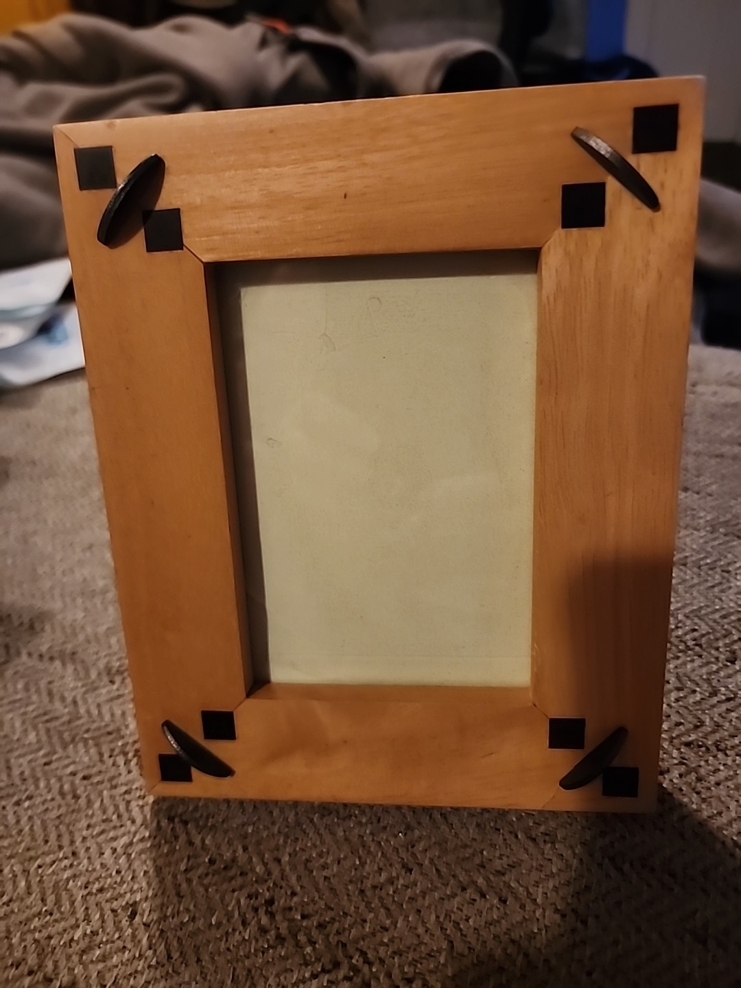 Light Wood Picture Frame For 3.25 x 5 Inch Picture. Burnes Of Boston. Glass Good