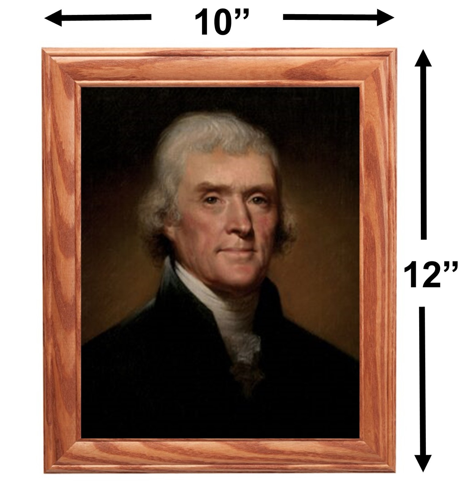 Framed Painting, Portrait of Thomas Jefferson on Canvas, Rembrandt Peale 1800