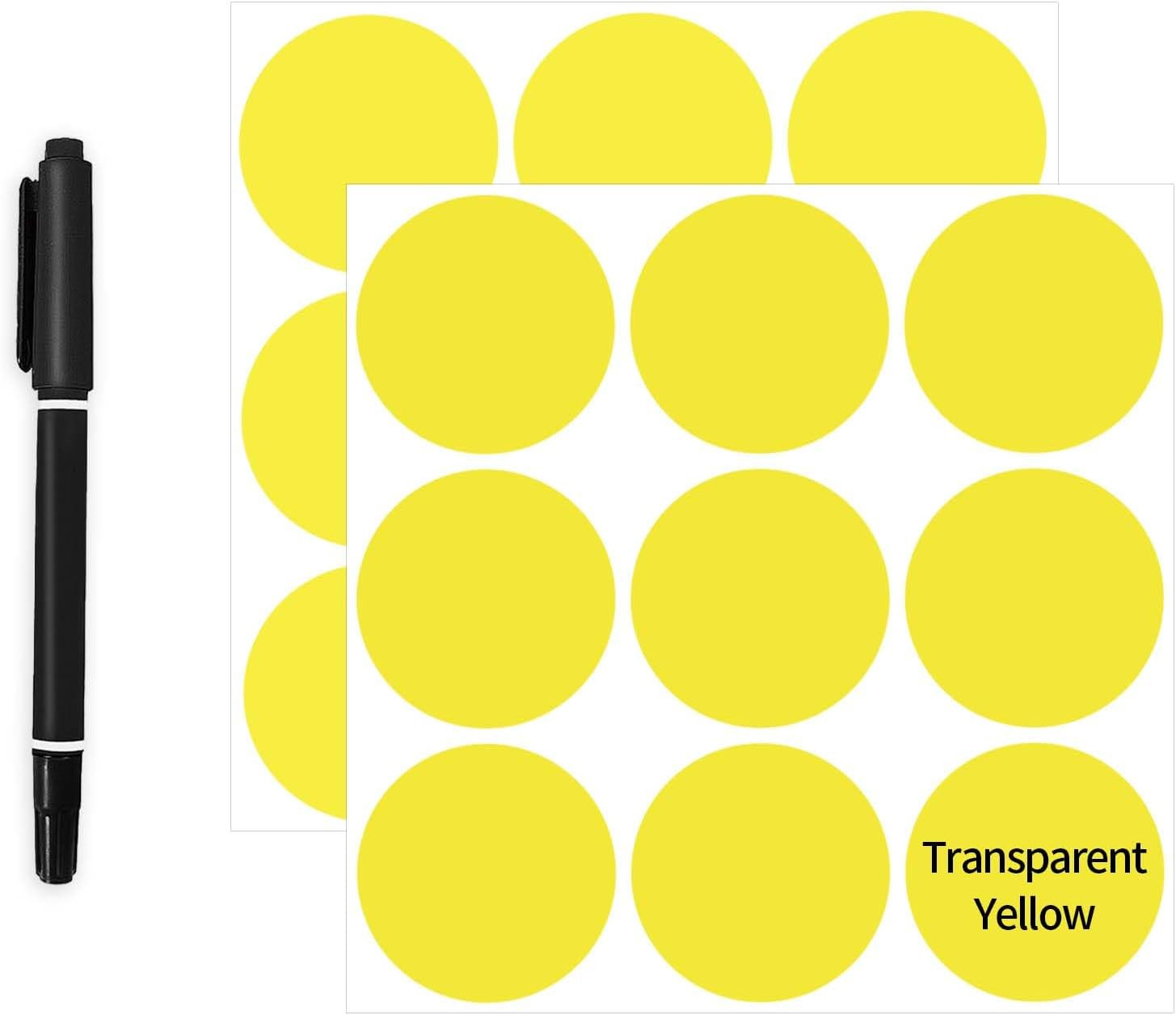 1 Inch Removable Colored Dots, Waterproof Circle Stickers, Writable Garage Sale