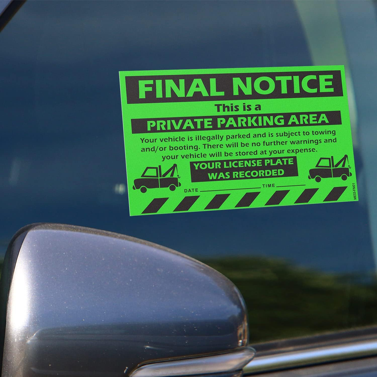 100 Parking Violation Stickers, 8X5 in – Super Sticky Final Notice Warning Labe