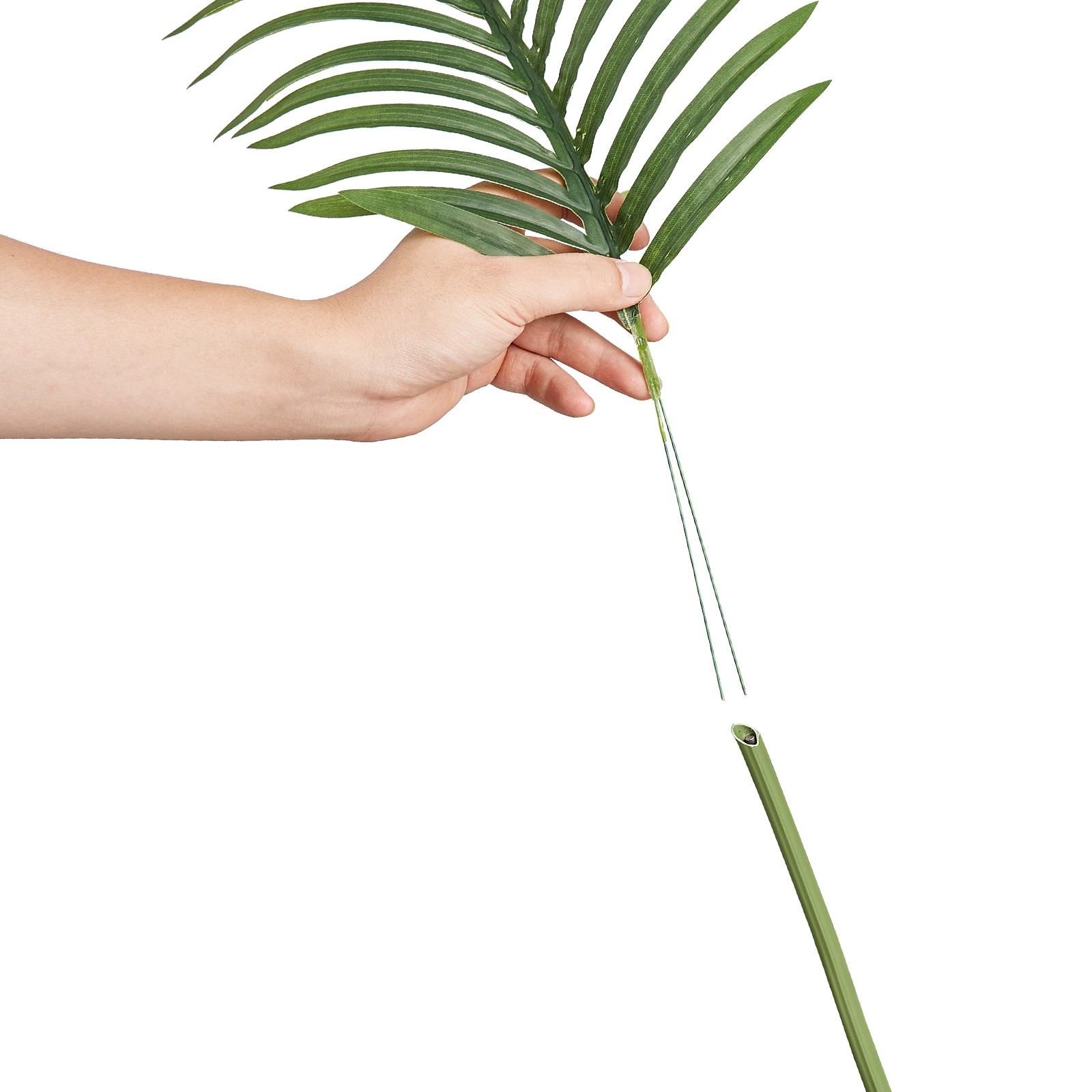 6.5 Feet Artificial Golden Cane Palm Tree Faux Plant Indoor Outdoor Home Decor