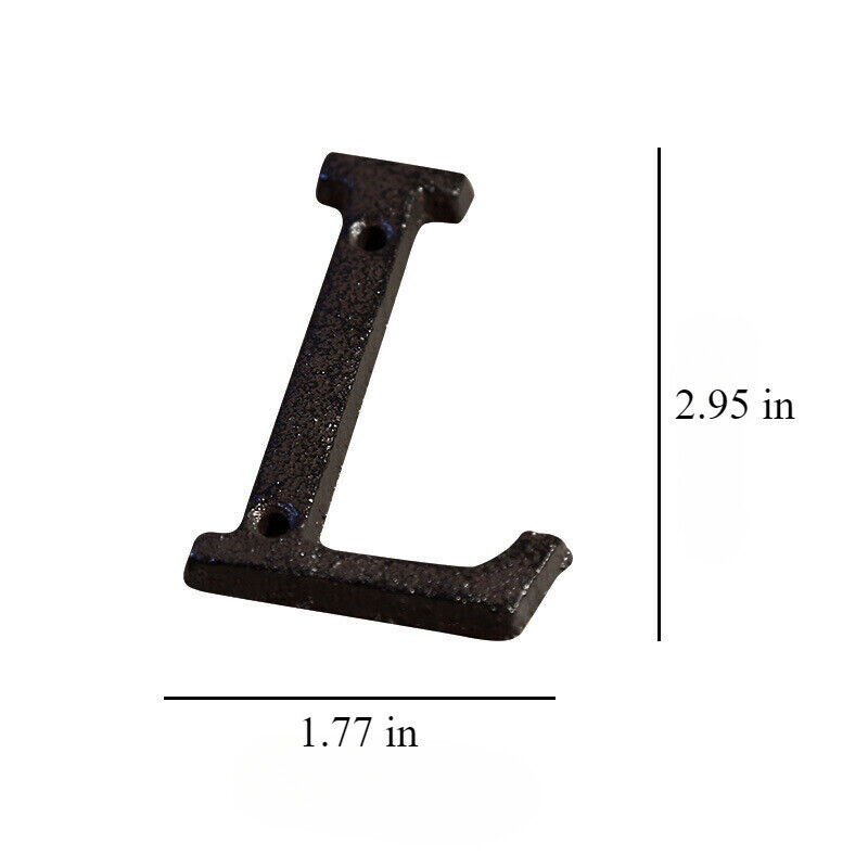 Cast Wrought Iron Black Antique House Door Alphabet Letters and Numbers HOT!