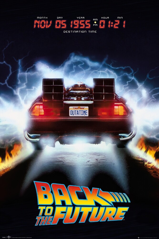Back To The Future – Movie Poster (Delorean) (Size: 24″ X 36″)