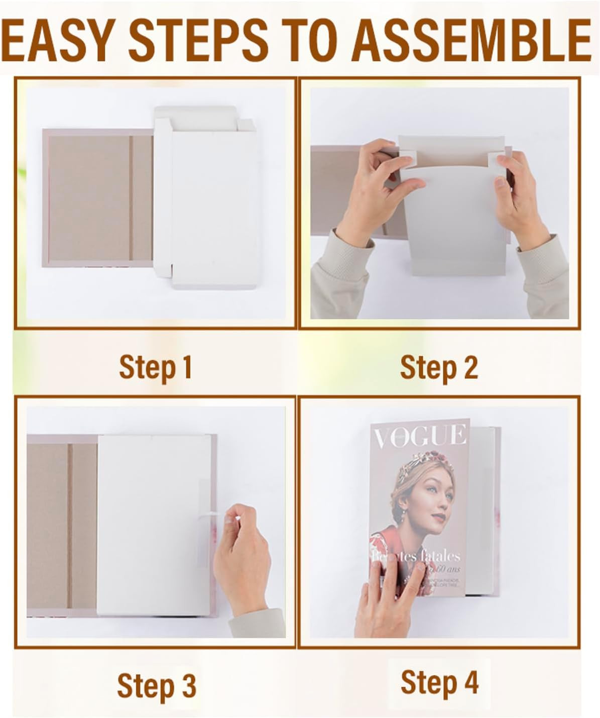 Luxe Large | 4 PCS Decorative Books for Home Decor | Coffee Table Book Decor | F