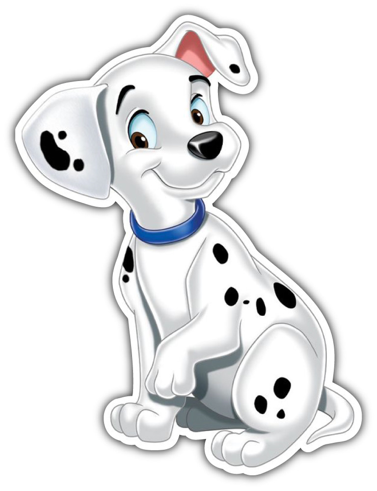 101 Dalmatians Cartoon Puppy Car Bumper Sticker Decal- 3” or 5”