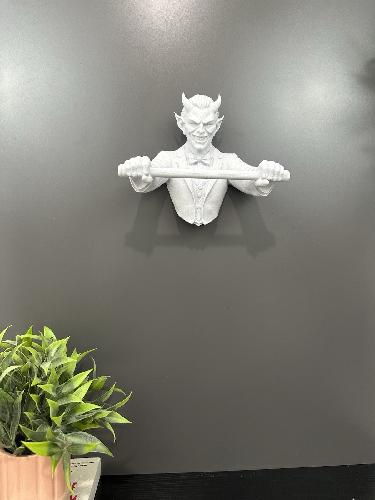 Devil Butler Towel Holder Gothic Demon Bathroom Wall Mount Decor Wall Mount 9”