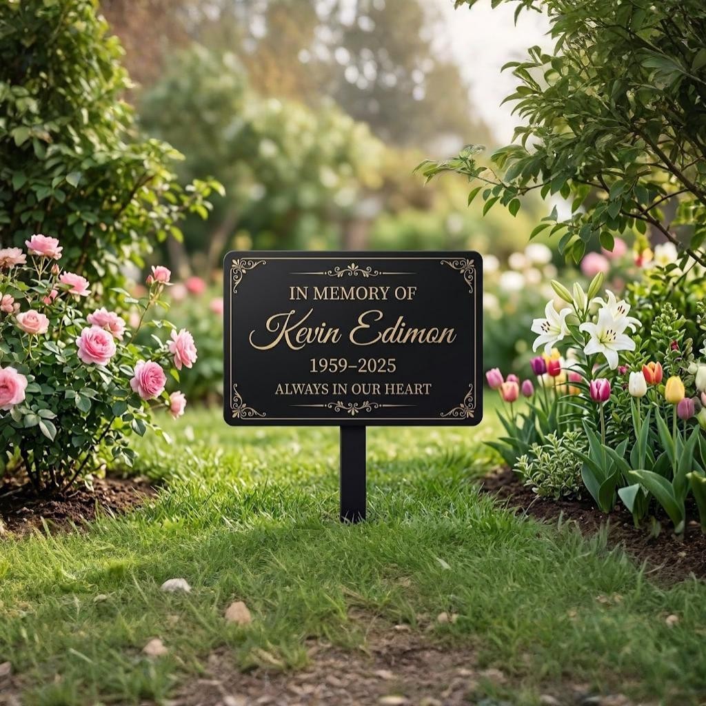 Personalized Memorial Garden Stake, Custom In Memory Grave Marker, Sympathy Gift