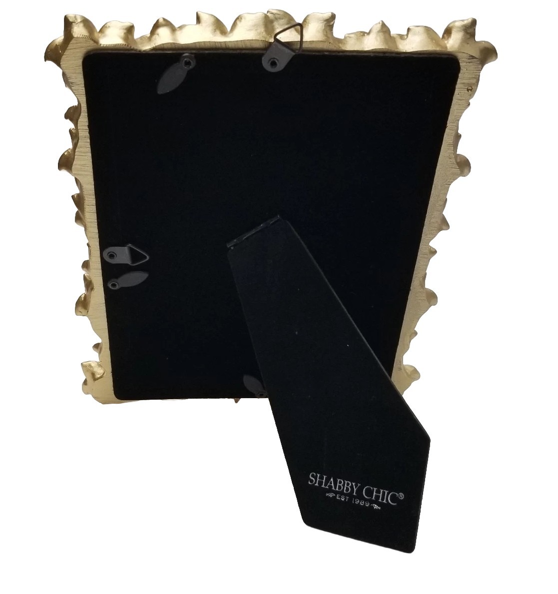 Authentic Shabby Chic 1989 Gold Flowers Rectangular Picture Frame Fits 5 x 7in