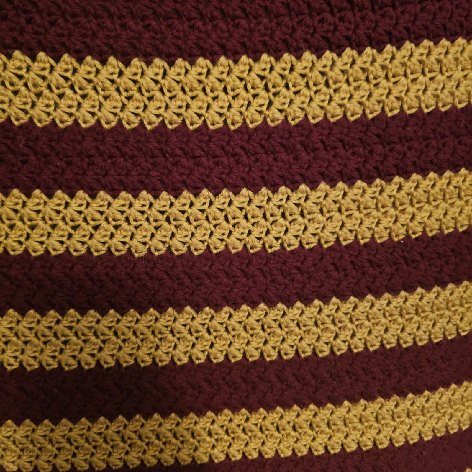 home made afghans 52” X 62” Stripe Vintage Granny Harry Potter