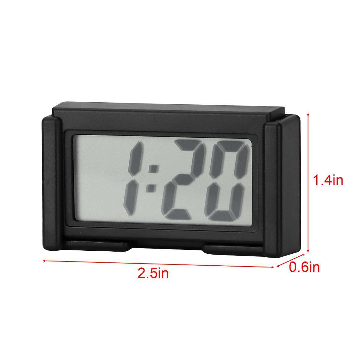 1-4X Mini Car Dashboard Digital Clock For Vehicle Large LCD Time Screen Portable