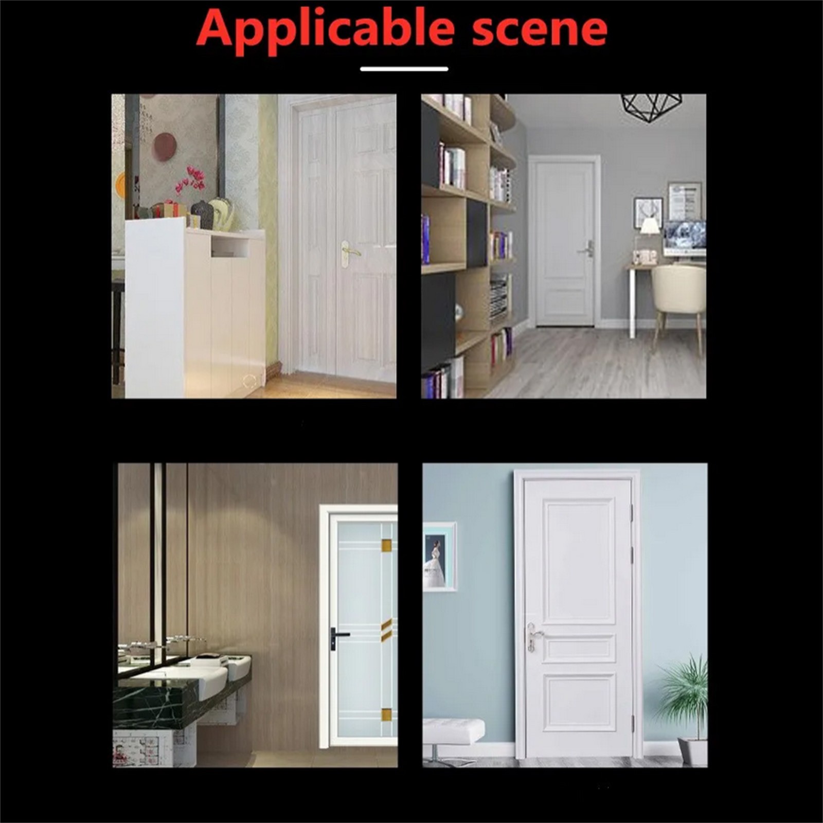 Silver Stainless Steel Magnetic Anti-collision Punch-free Door Stopper qq
