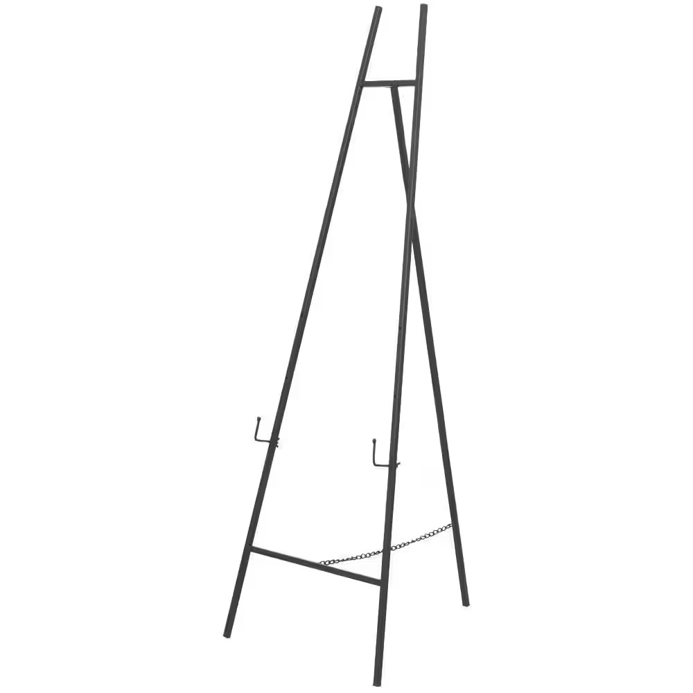 56 In. Black Metal Display 3 Tier Geometric Easel