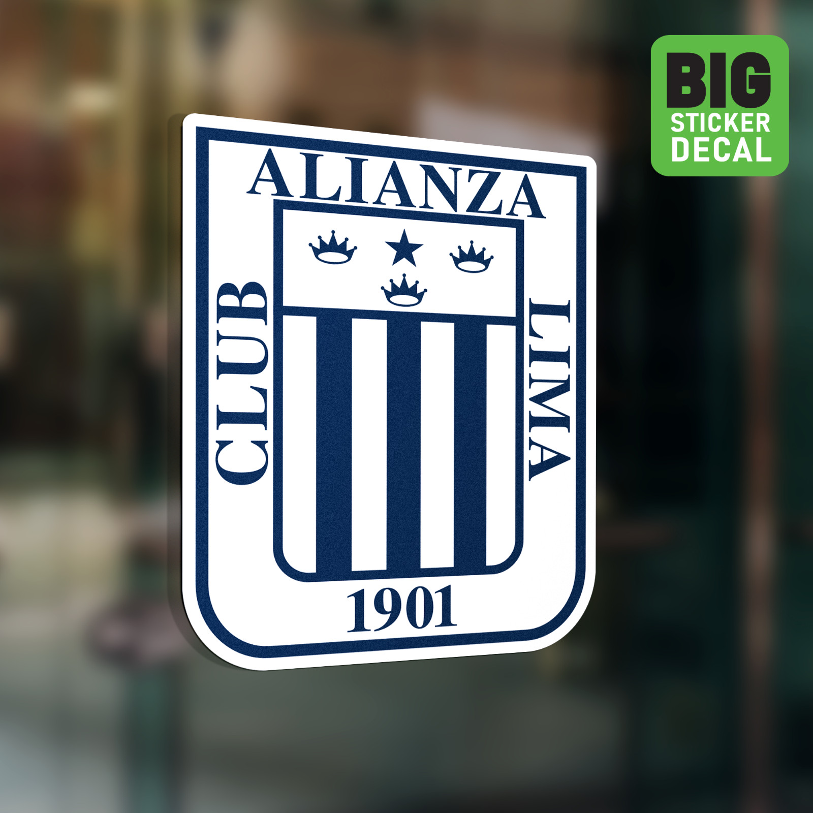 Alianza Lima Peru Big Laminated Vinyl Sticker Car Decal Calcomania Carro
