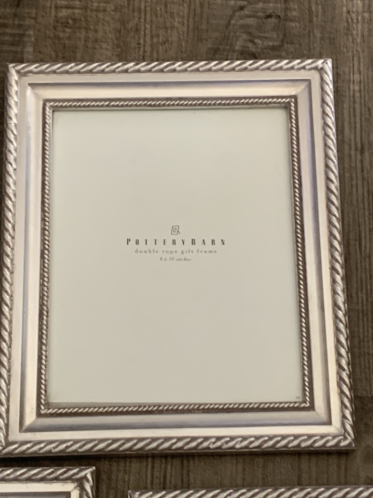 POTTERY BARN Double Rope Gilt Picture Wooden Glass Frames 8 x 10 inches ) (3)