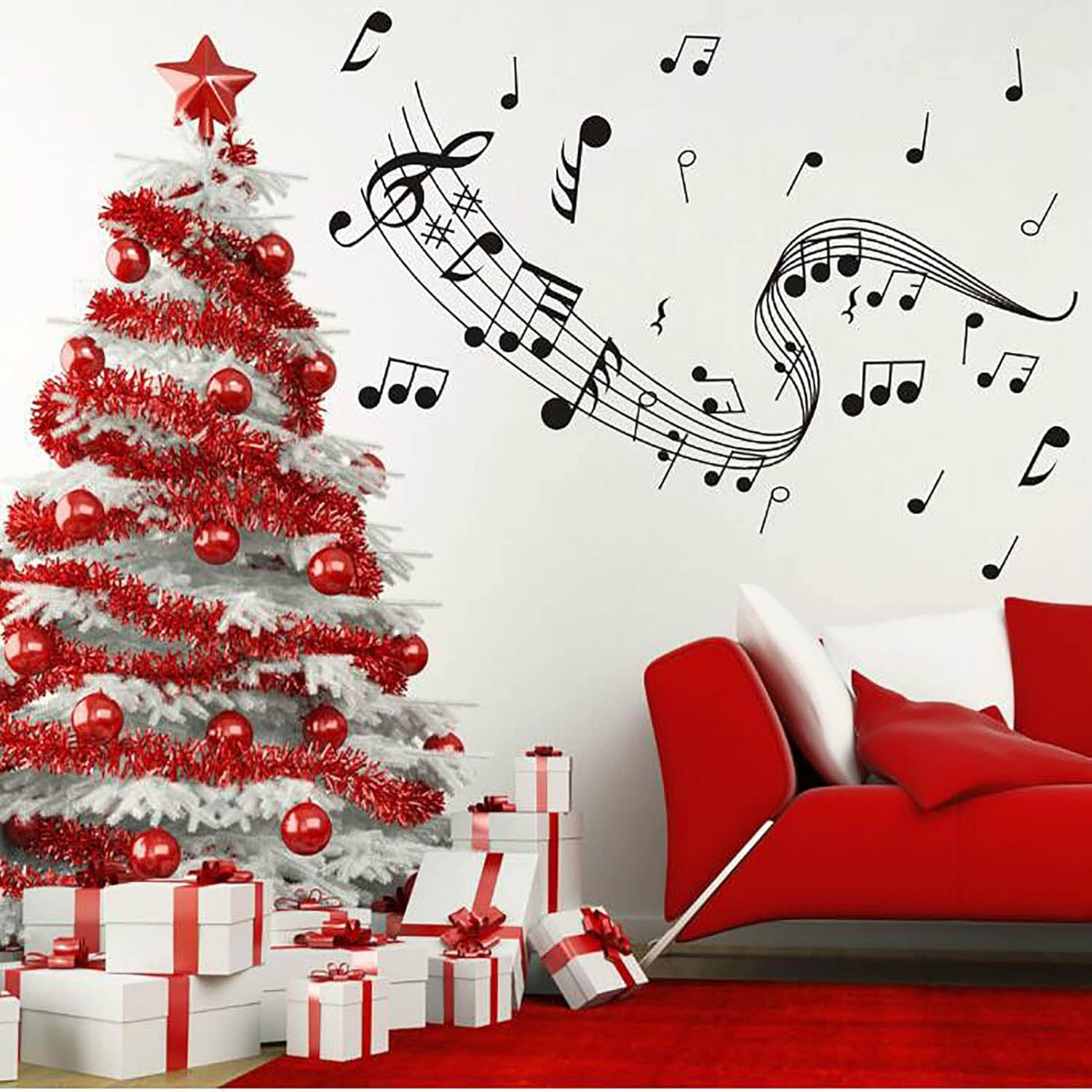 Music Wall Art, Notes Notation Sticker Decals, Home Removable Vinyl Mural Decor