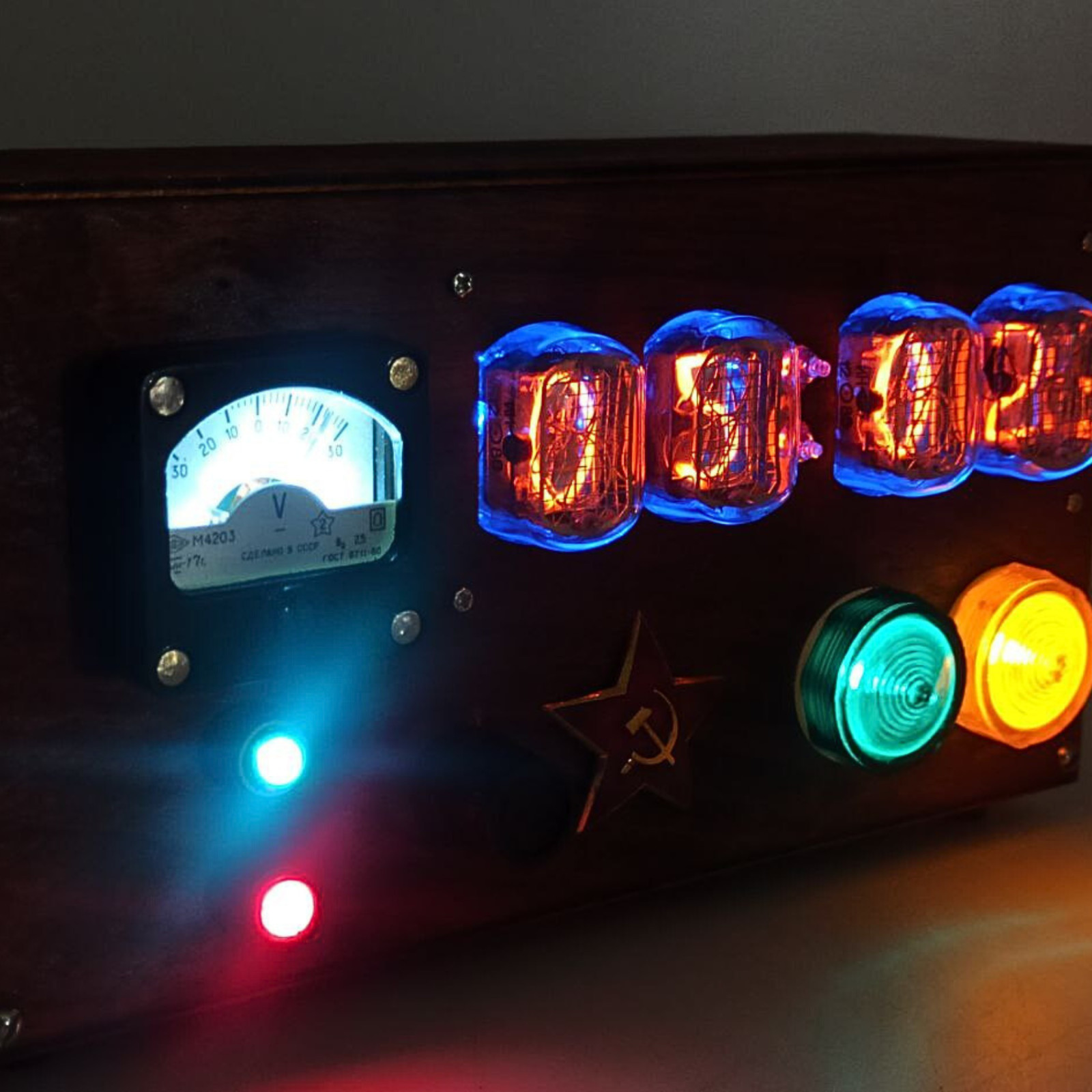 Metro 2033 Game Nixie Tube Table Clock with IN-12 Tubes Steampunk – Apocalypse