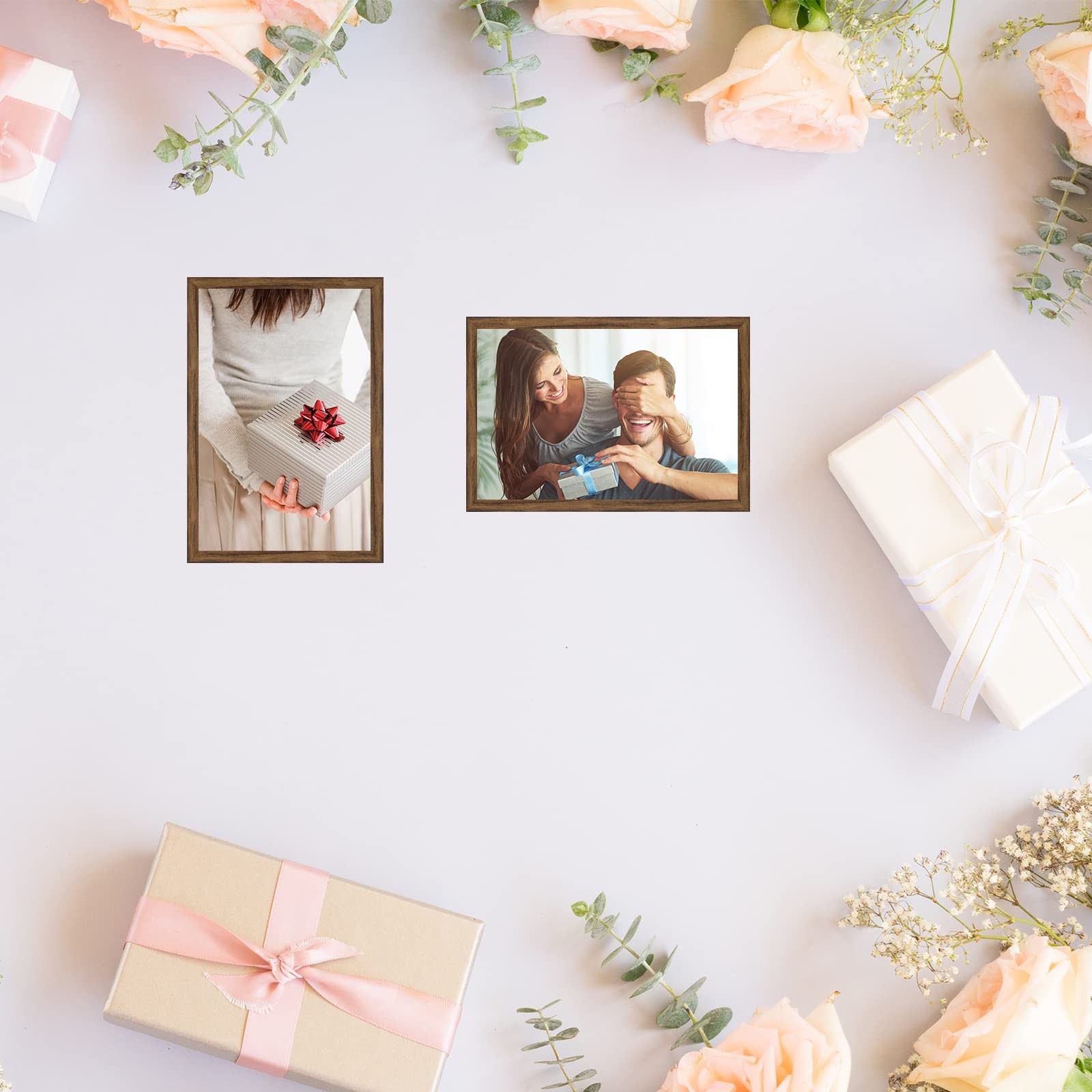 Natural 12×18 Frame Rustic Brown, 18 x12 Picture Frame, 12 by 18in Canvas Pos…
