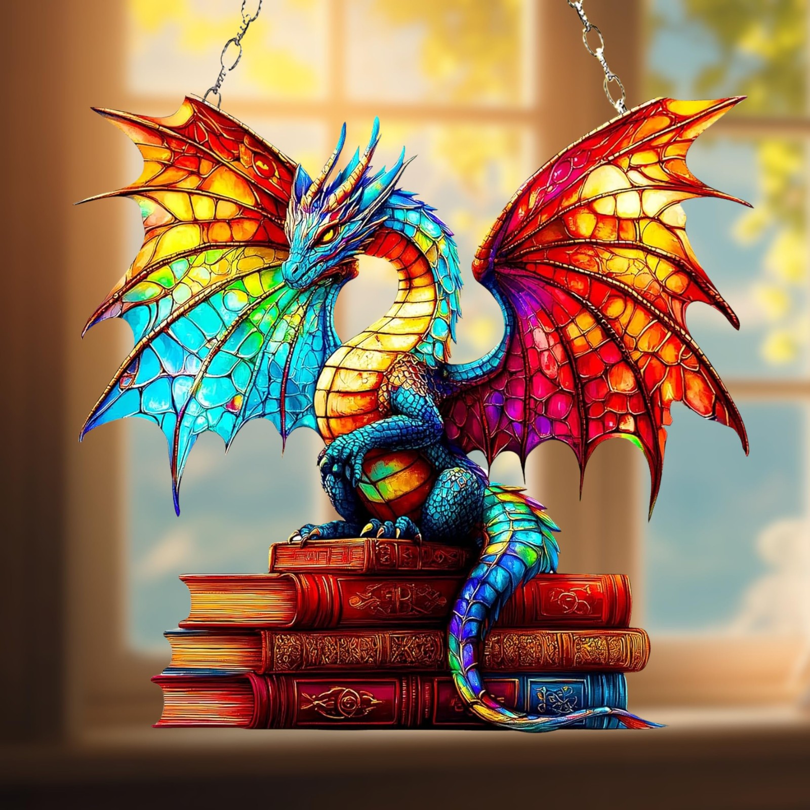 Acrylic Book Suncatcher for Windows | Unique Gift for Readers and Book Lovers