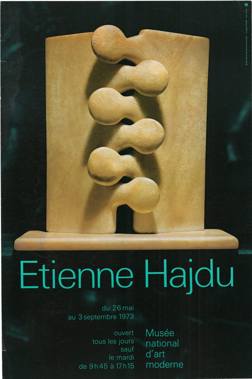ETIENNE HAJDU Musée National d’Art Moderne 23.75″ x 15.75″ Offset Lithograph 197